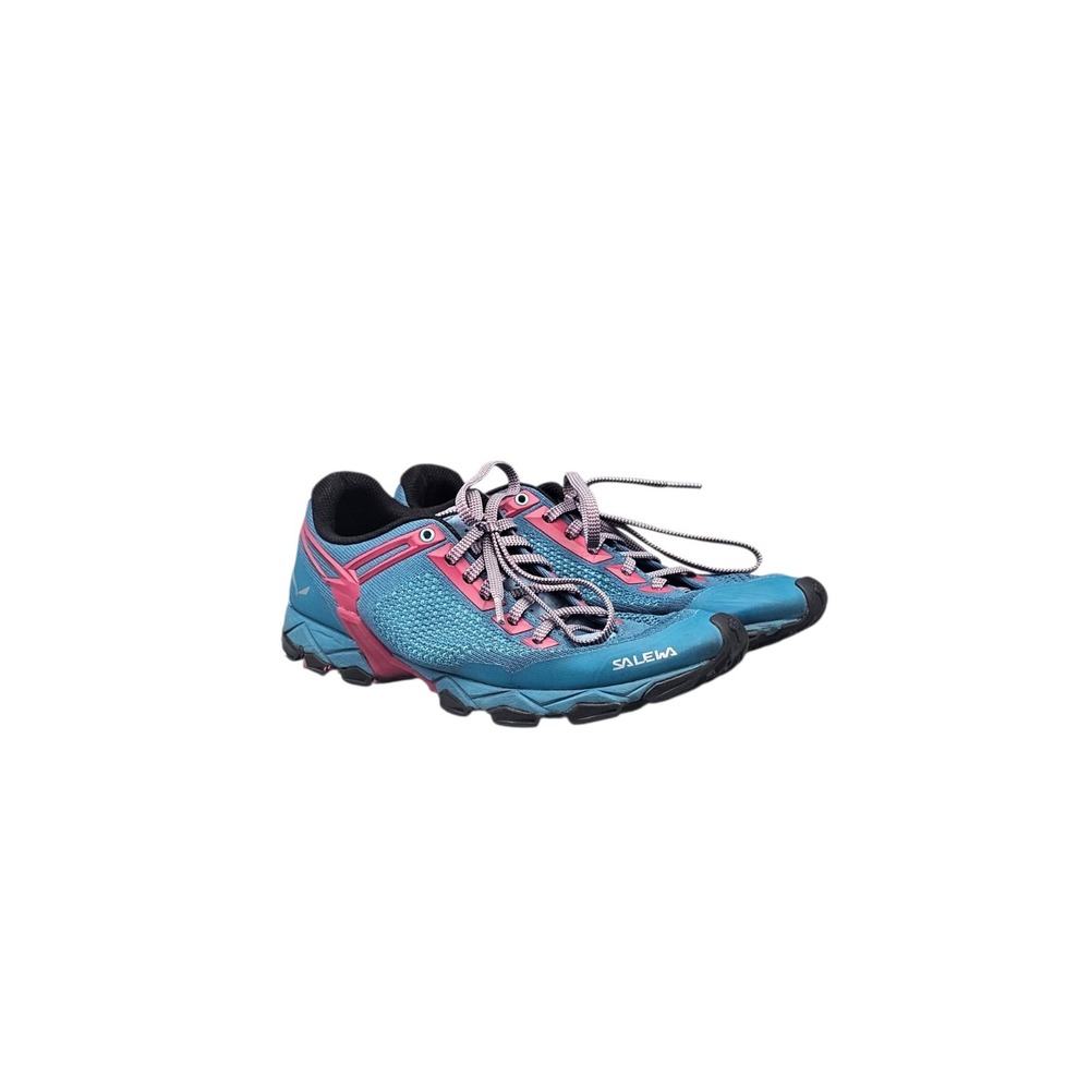 Salewa Women's Size 7.5 US Lite Train K Teal & Pink Michelin Sole Sneakers Shoes